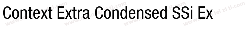 Context Extra Condensed SSi Extra Condensed字体转换